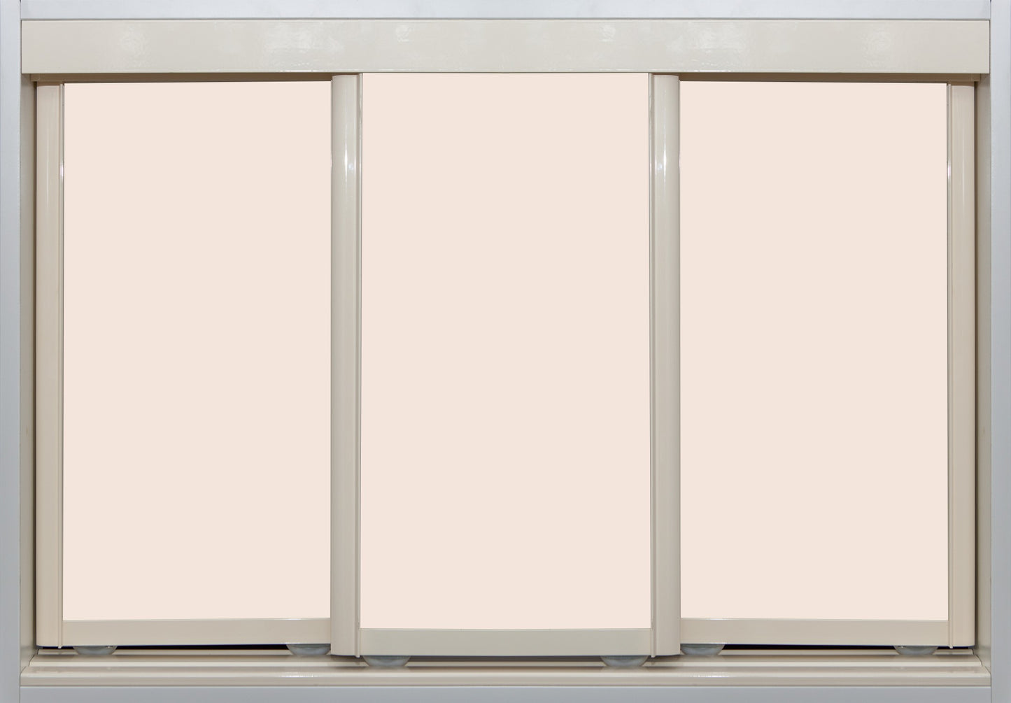 Cream Frame with Cameo Vinyl - Sliding Wardrobe Doors