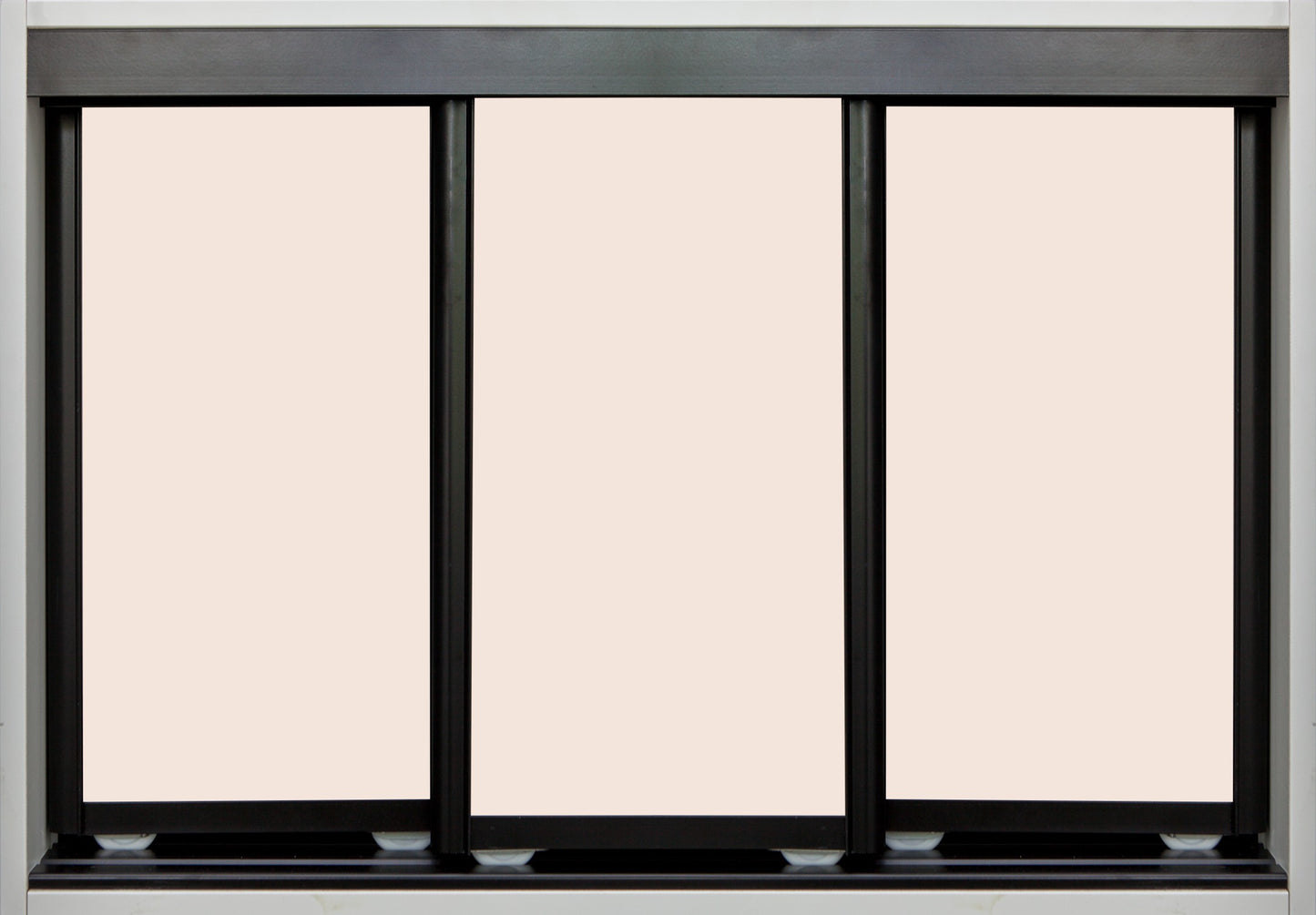 Black Frame with Cameo Vinyl - Sliding Wardrobe Doors