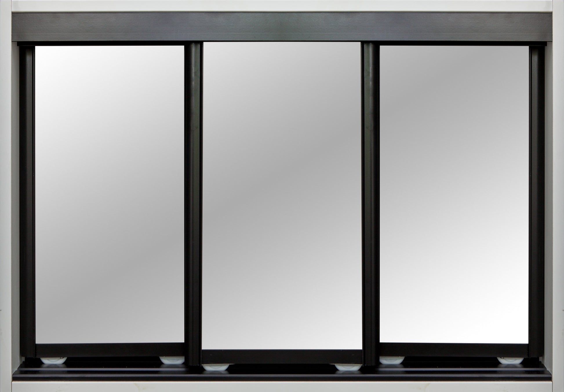 Black Frame with Mirror - Sliding Wardrobe Doors