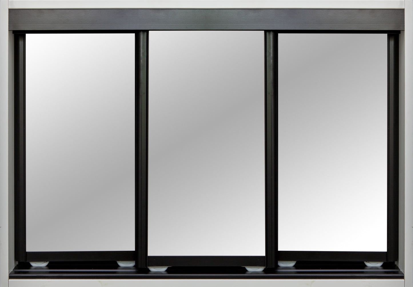 Black Frame with Mirror - Sliding Wardrobe Doors