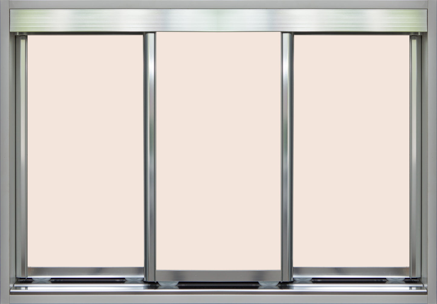 Chrome Frame with Cameo Vinyl - Sliding Wardrobe Doors