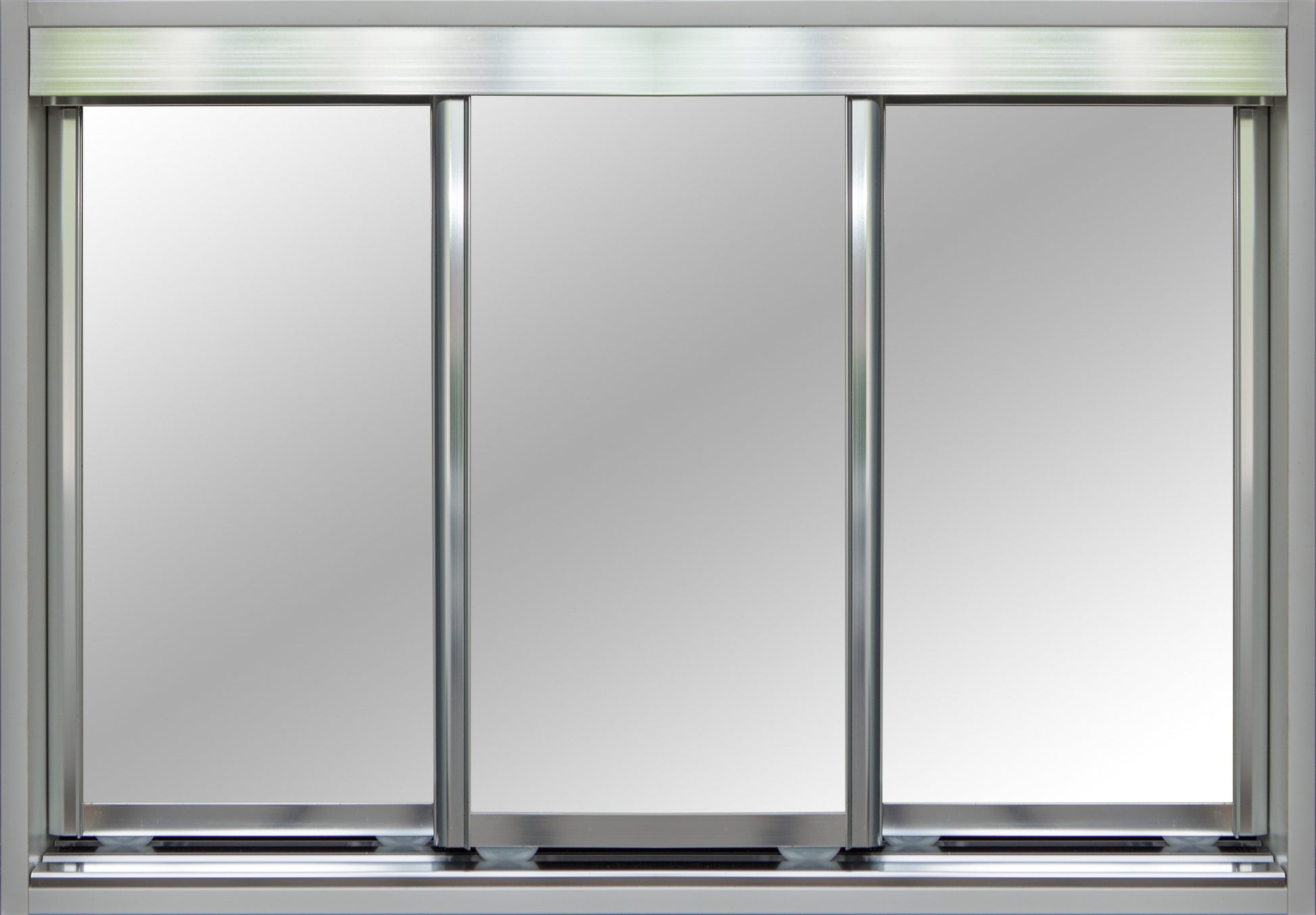 Chrome Frame with Mirror - Sliding Wardrobe Doors