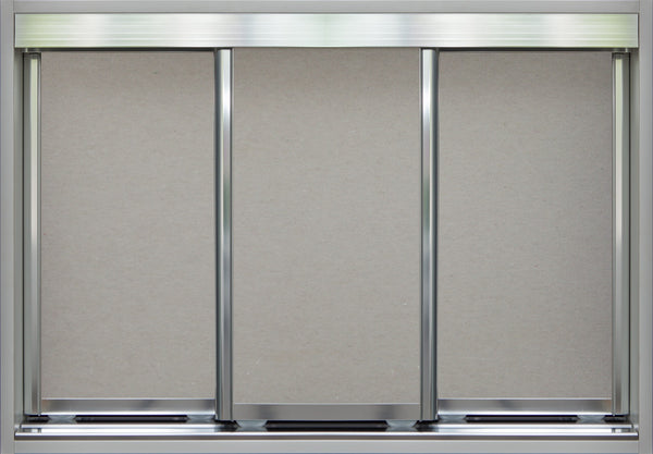 Chrome Frame with Raw Gyprock - Sliding Wardrobe Doors