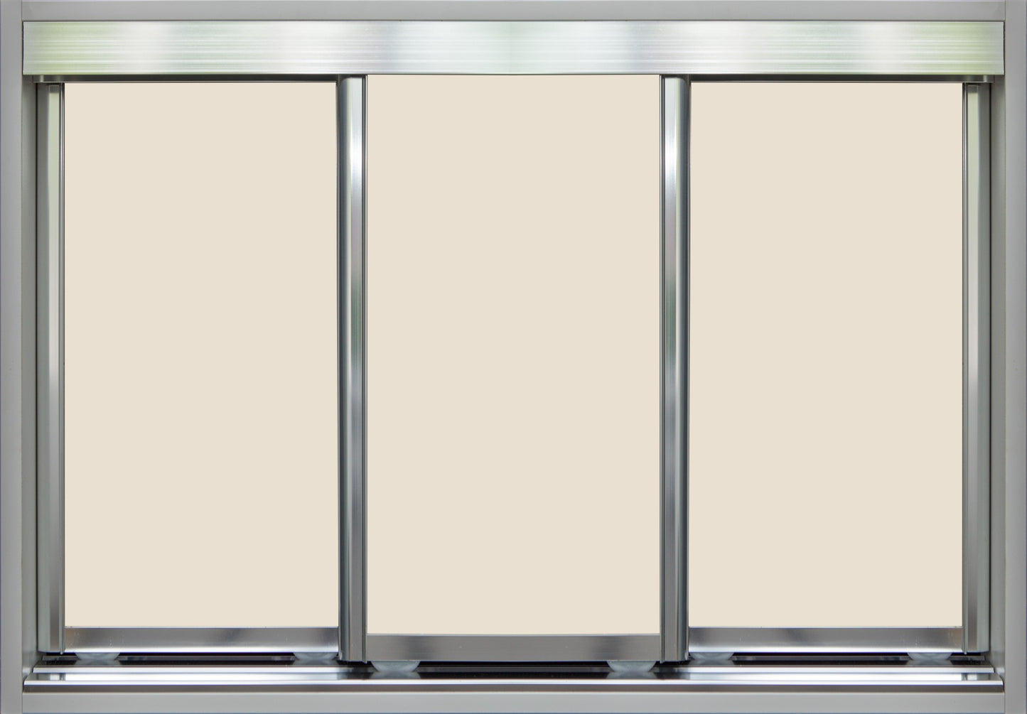 Chrome Frame with White Birch Vinyl - Sliding Wardrobe Doors