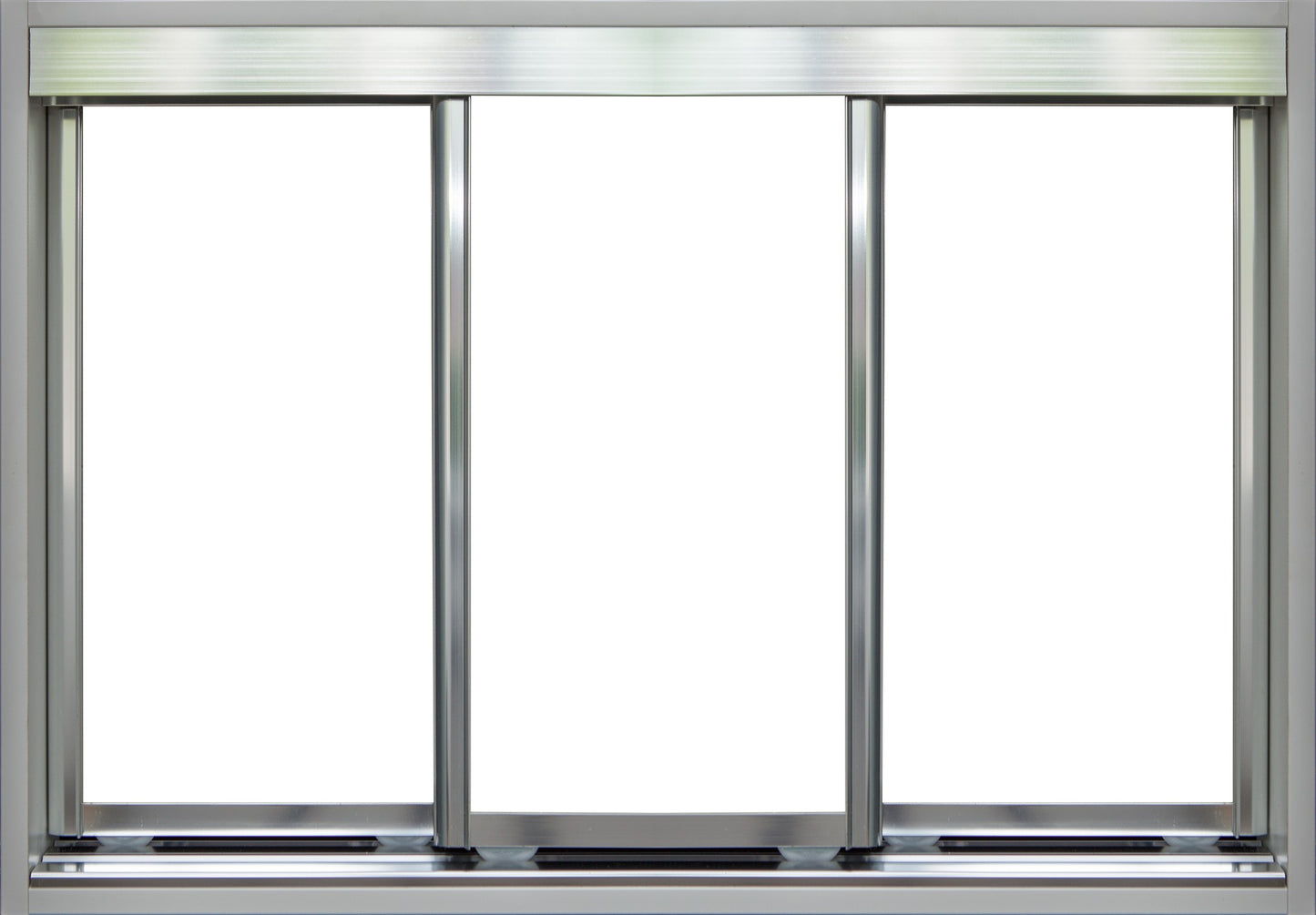 Chrome Frame with White Vinyl - Sliding Wardrobe Doors