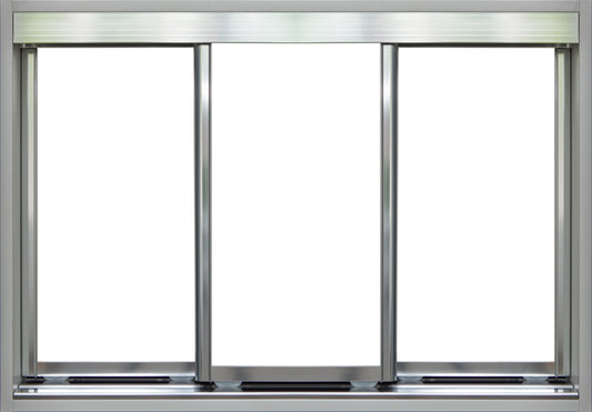 Chrome Frame with White Vinyl - Sliding Wardrobe Doors