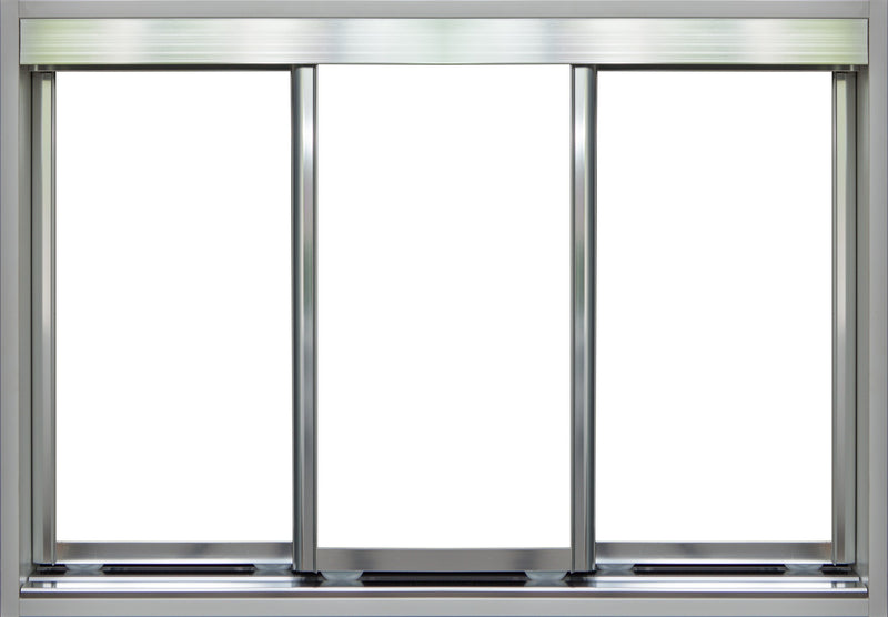 Chrome Frame with White Vinyl - Sliding Wardrobe Doors