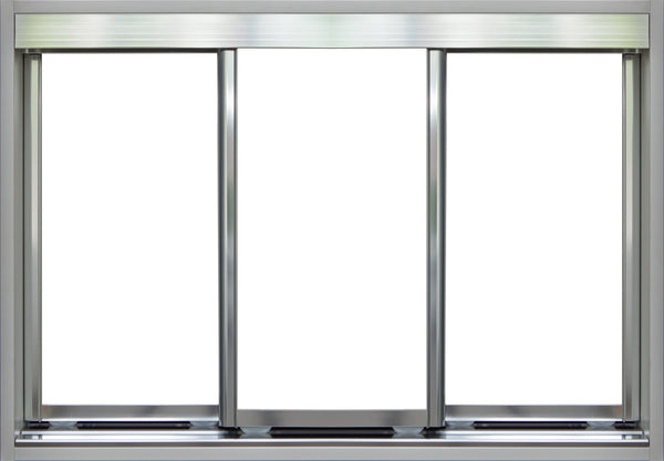 Chrome Frame with White Vinyl - Sliding Wardrobe Doors