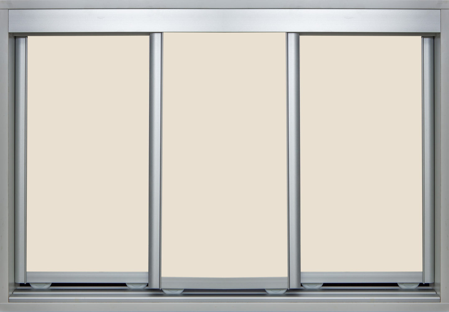 Mat Natural Frame with White Birch Vinyl - Sliding Wardrobe Doors