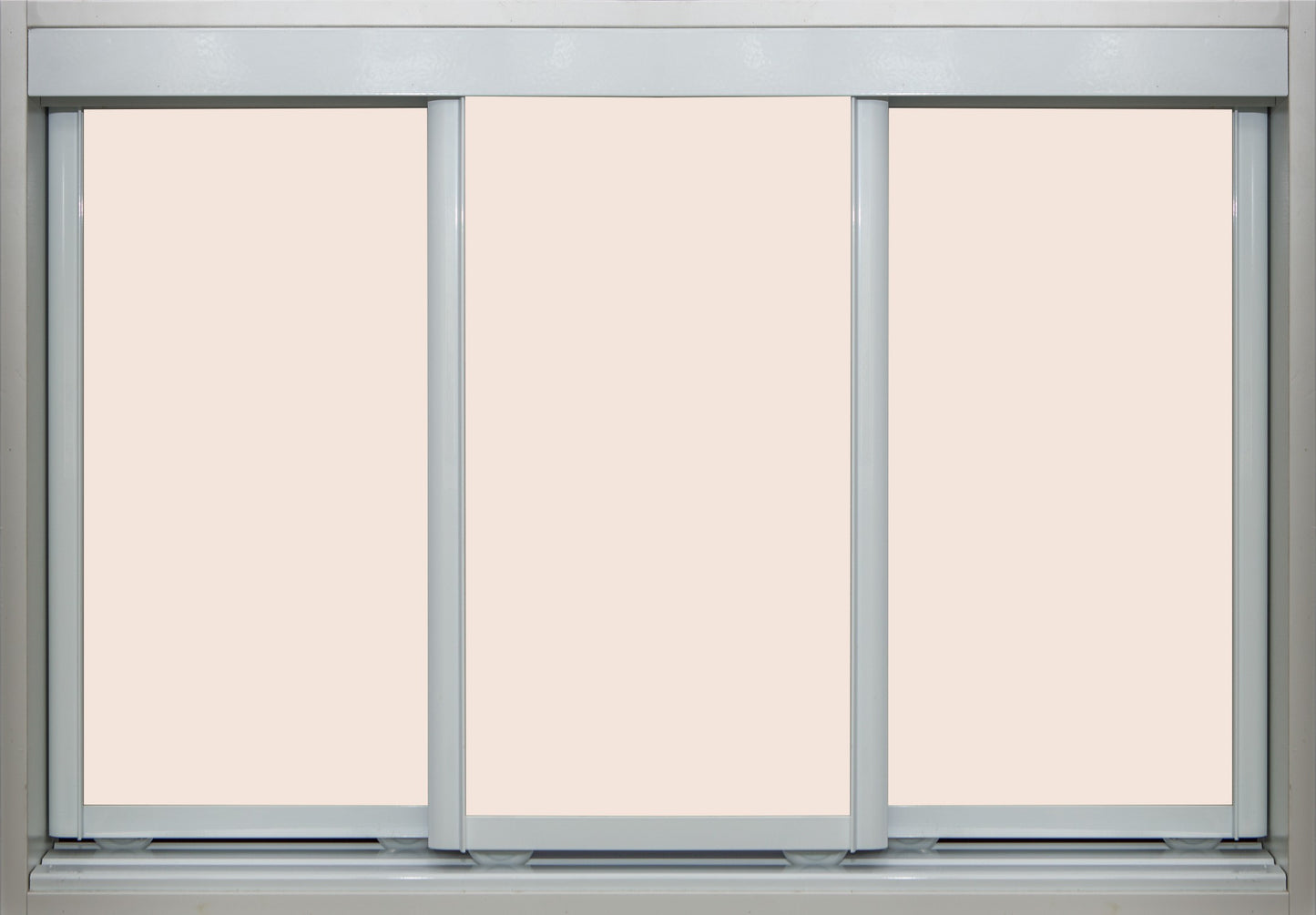 White Frame with Cameo Vinyl - Sliding Wardrobe Doors