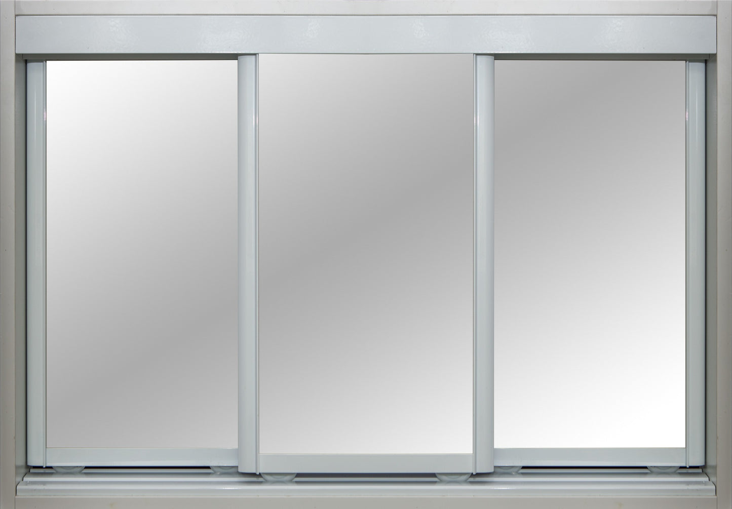 White Frame with Mirror - Sliding Wardrobe Doors