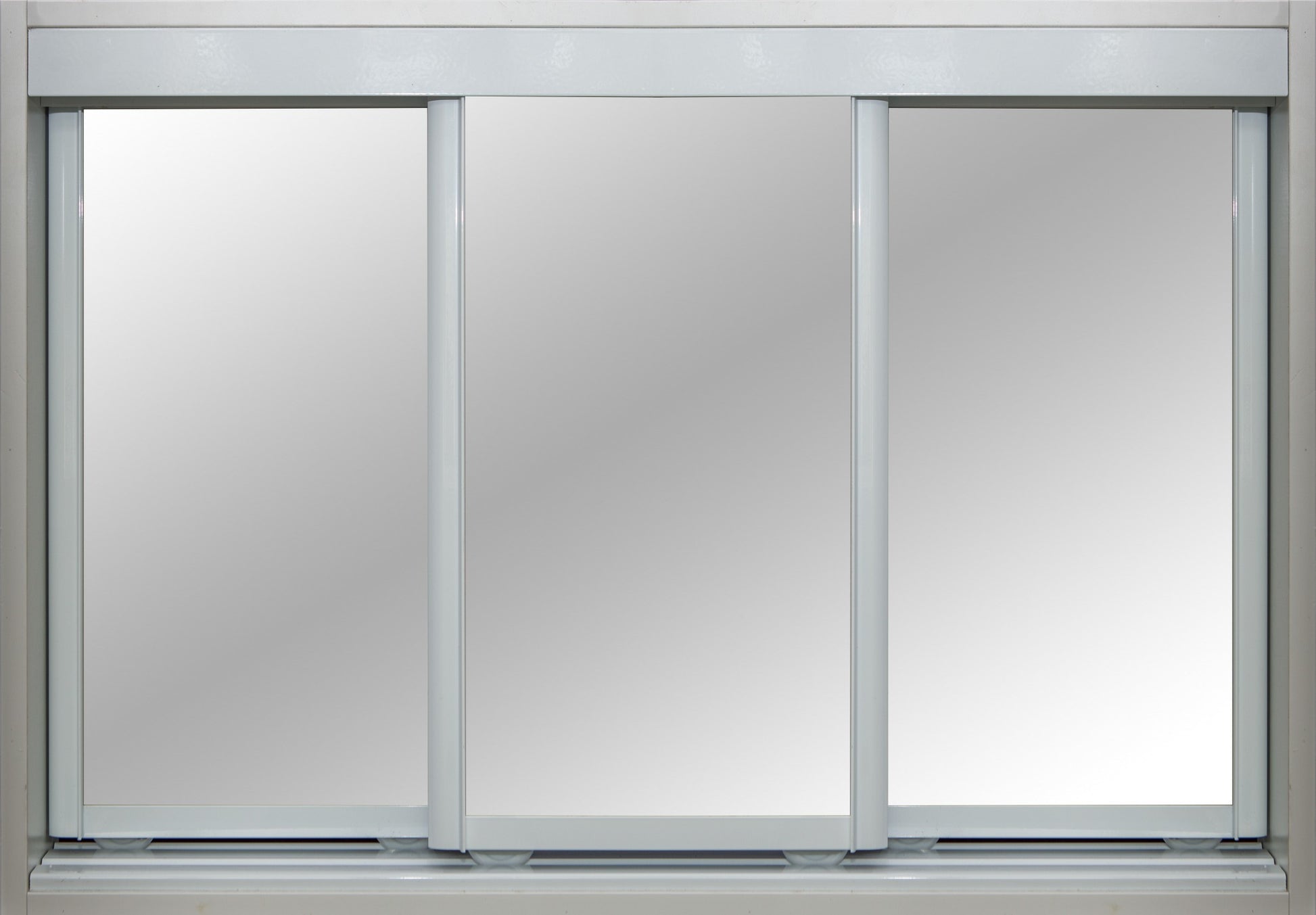 White Frame with Mirror - Sliding Wardrobe Doors