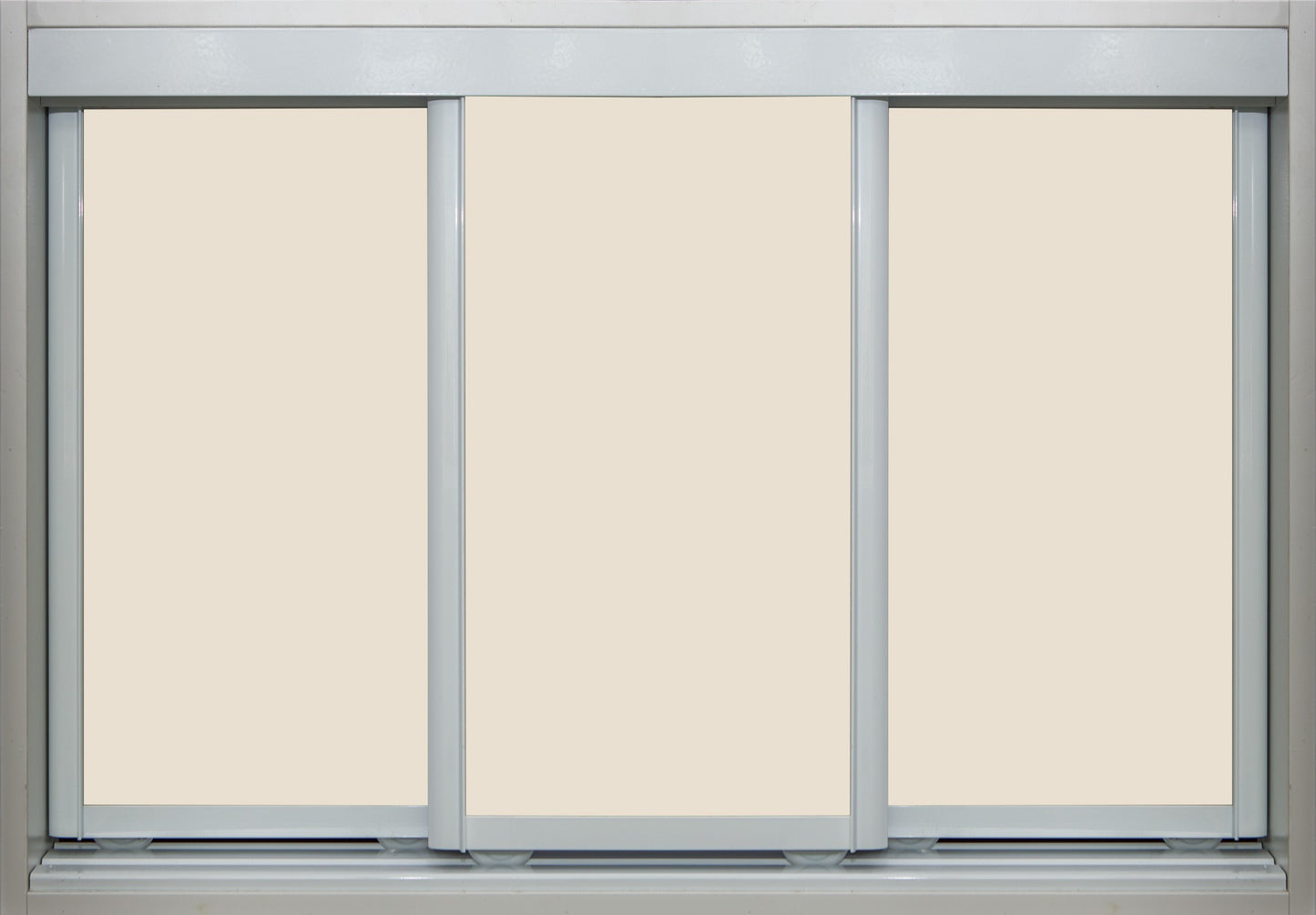 White Frame with White Birch Vinyl - Sliding Wardrobe Doors