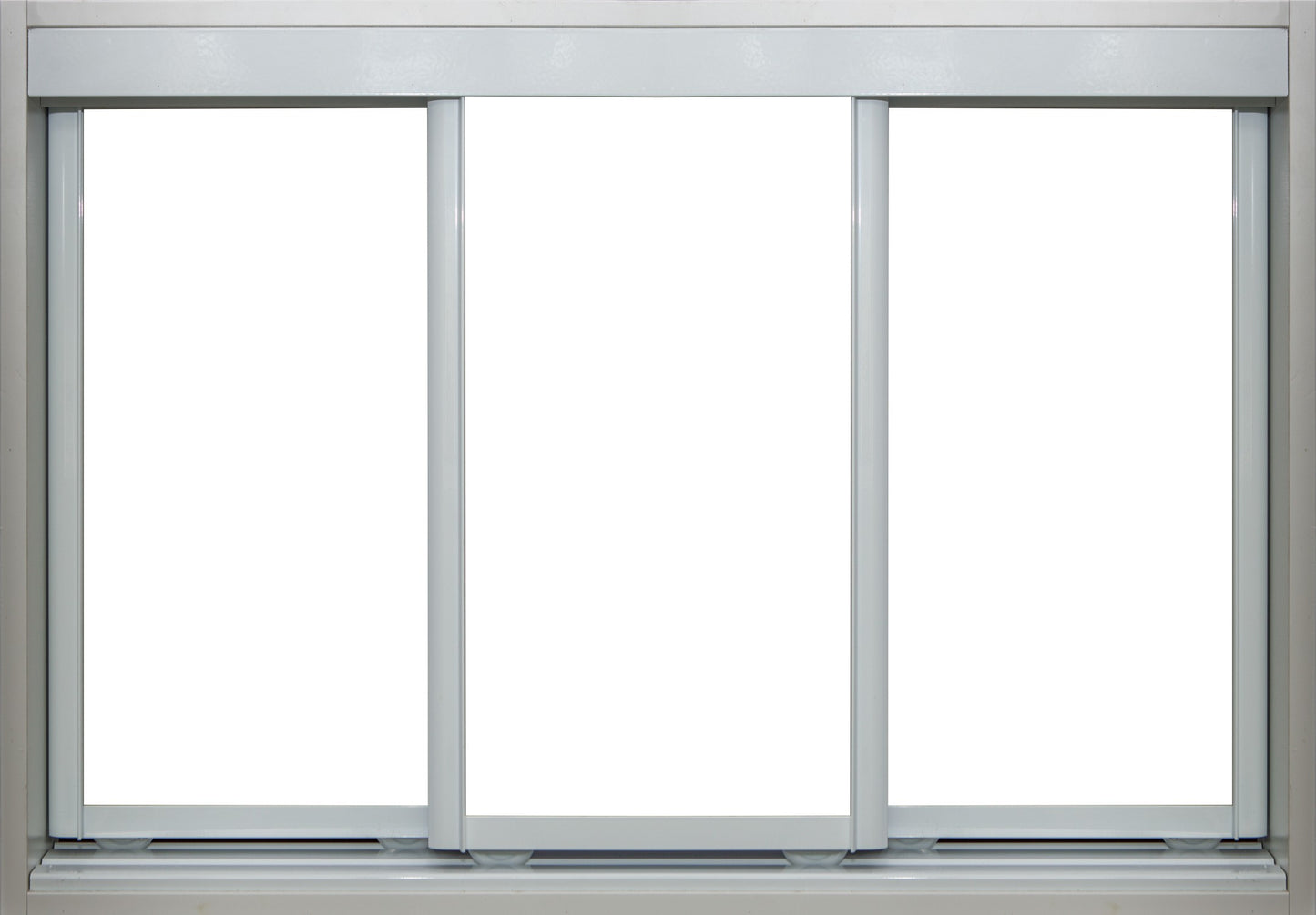 White Frame with White Vinyl - Sliding Wardrobe Doors