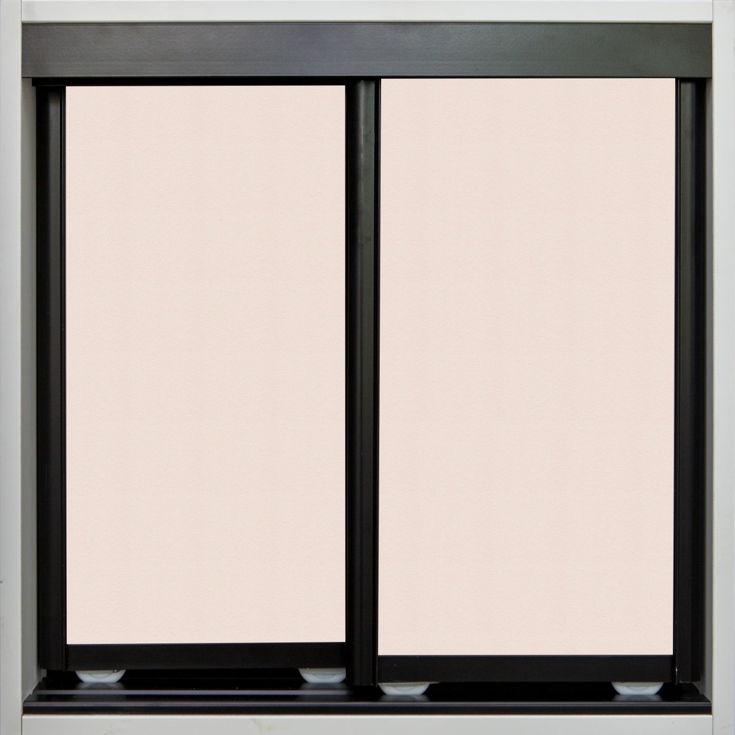 Black Frame with Cameo Vinyl - Sliding Wardrobe Doors
