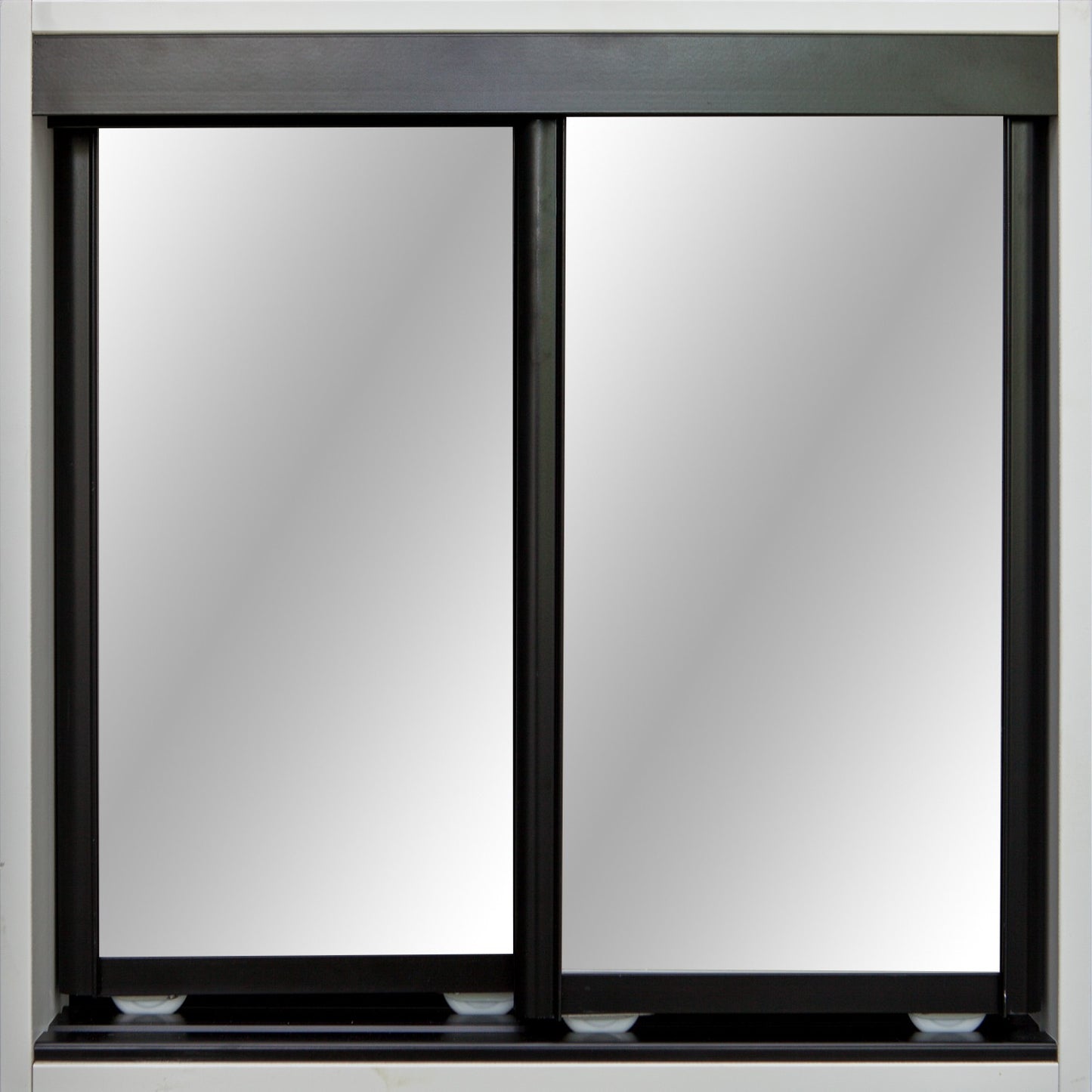 Black Frame with Mirror - Sliding Wardrobe Doors