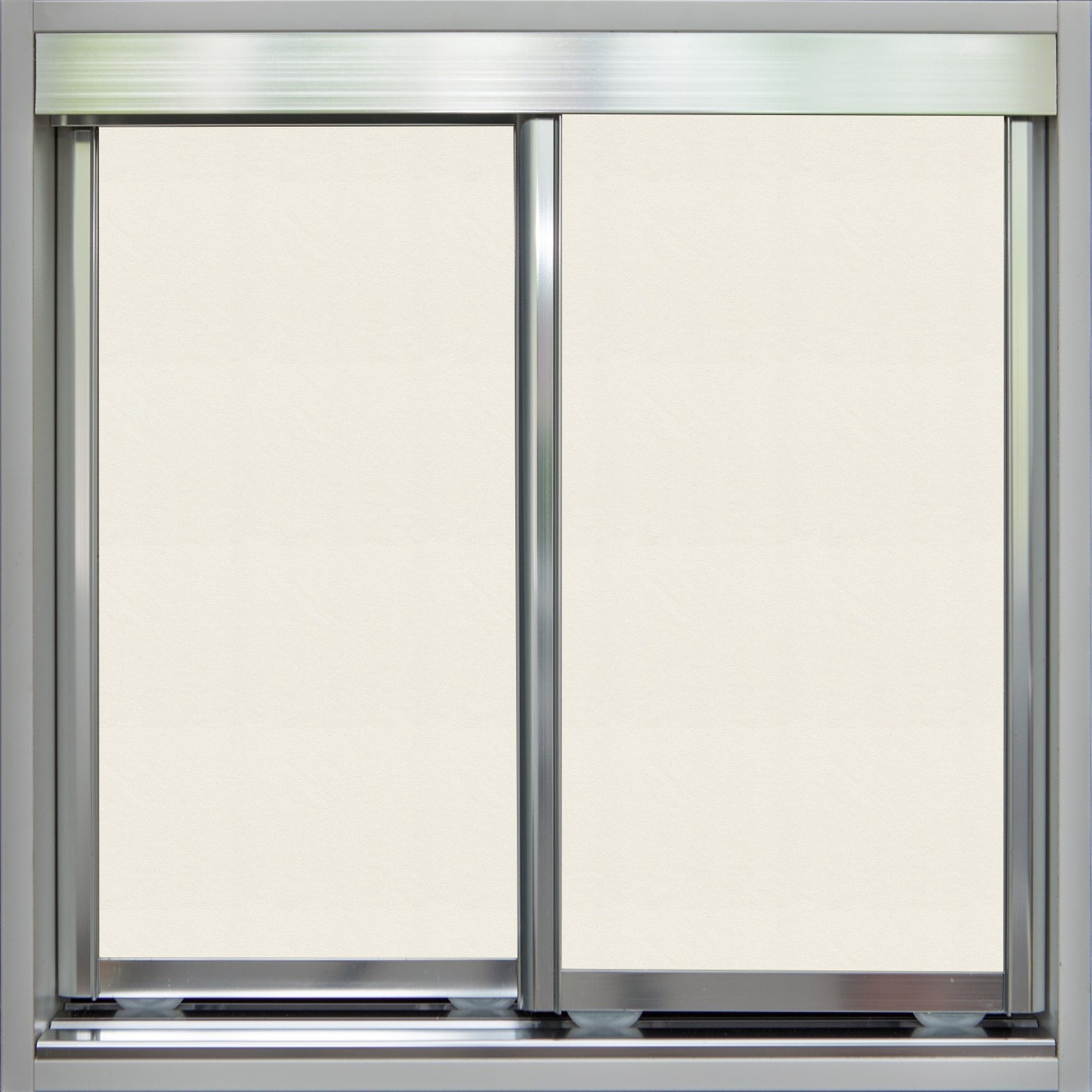 Chrome with Chalk Vinyl - Sliding Wardrobe Doors