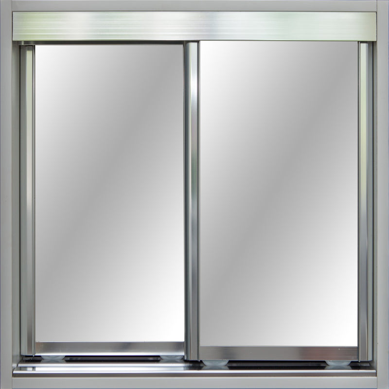 Chrome Frame with Mirror - Sliding Wardrobe Doors