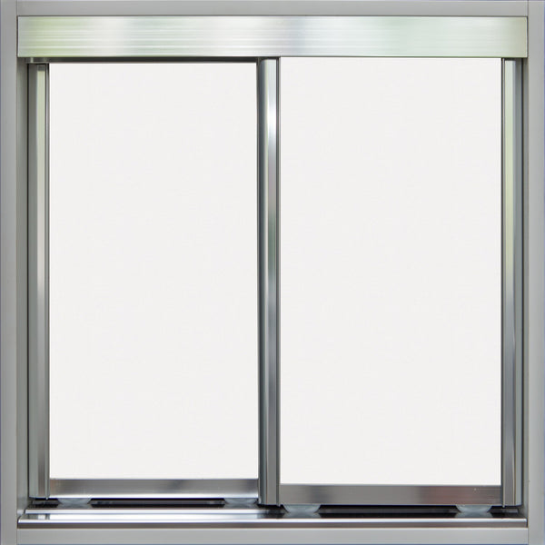 Chrome Frame with White Vinyl - Sliding Wardrobe Doors