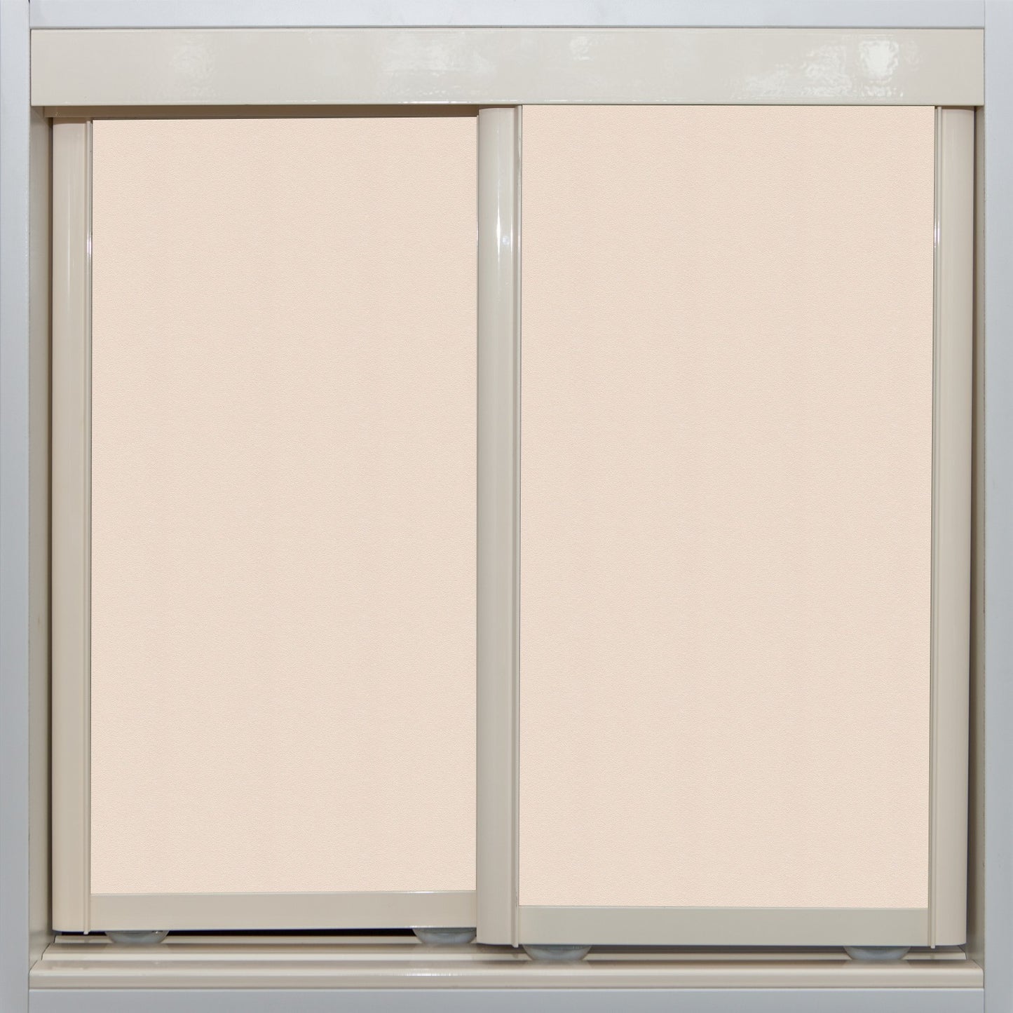Cream Frame with Buff Vinyl - Sliding Wardrobe Doors