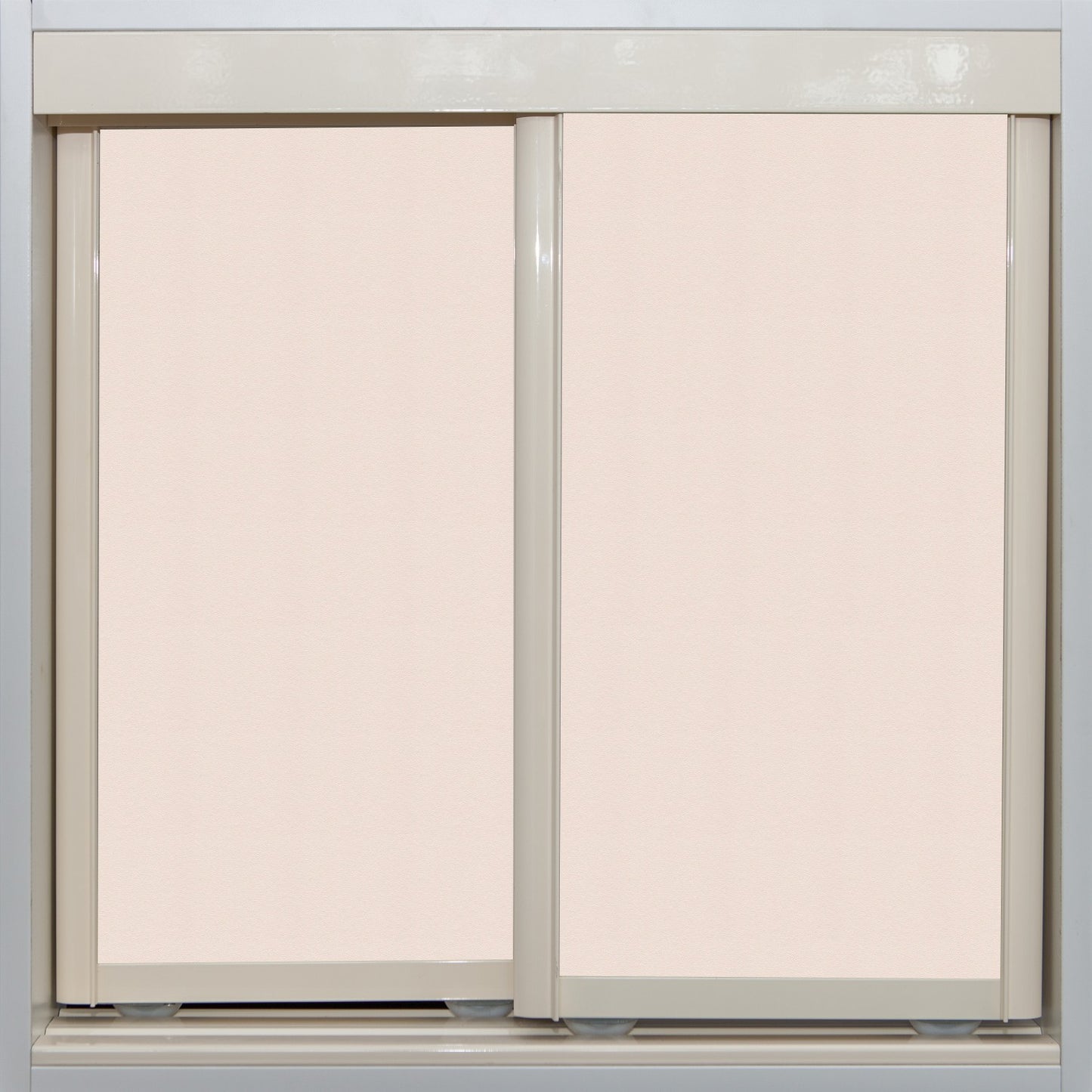 Cream Frame with Cameo Vinyl - Sliding Wardrobe Doors