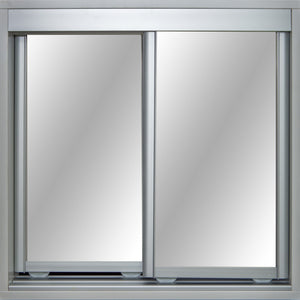 Mat Natural Frame with Mirror - Sliding Wardrobe Doors