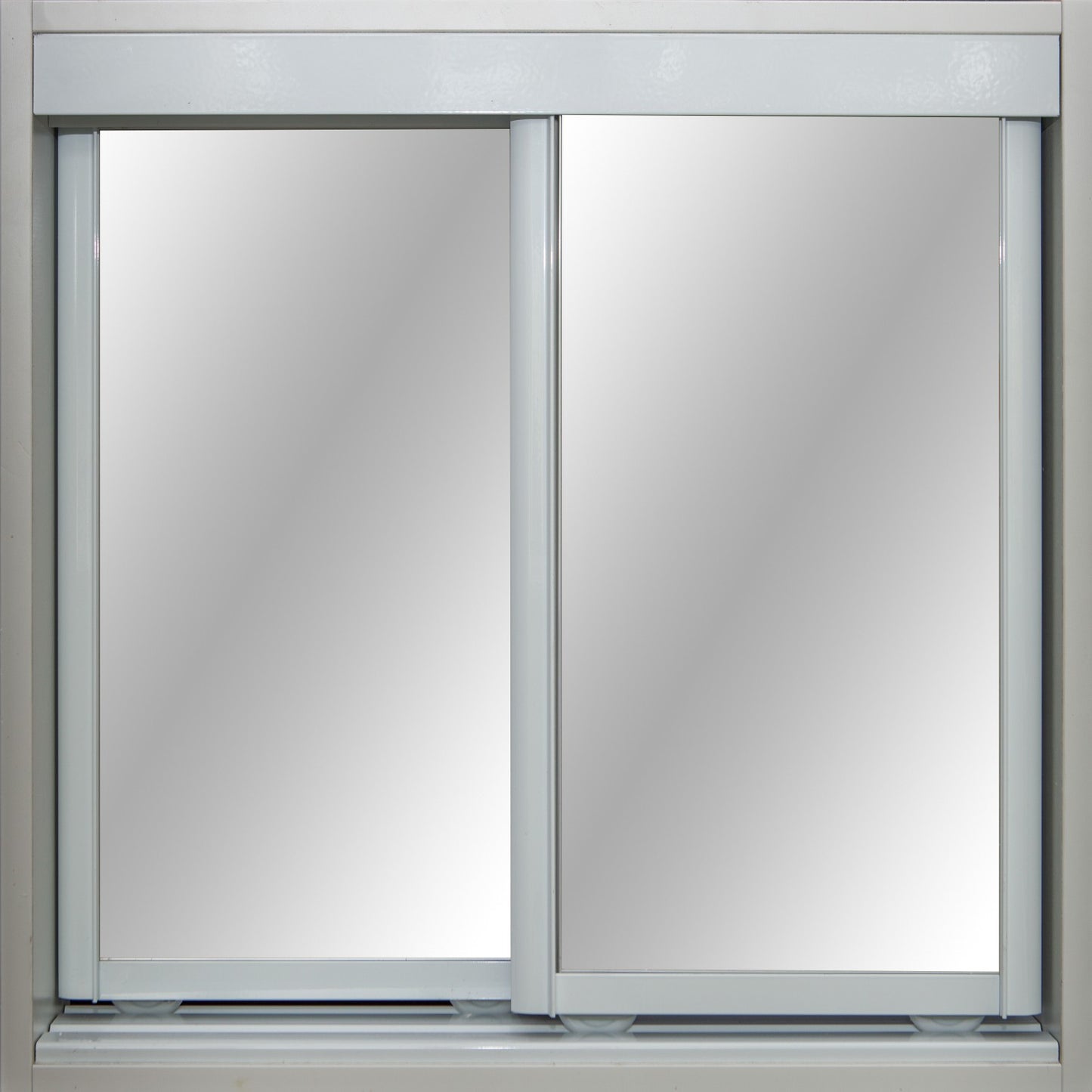 White Frame with Mirror - Sliding Wardrobe Doors