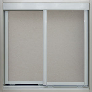 White Frame with Raw Gyprock - Sliding Wardrobe Doors