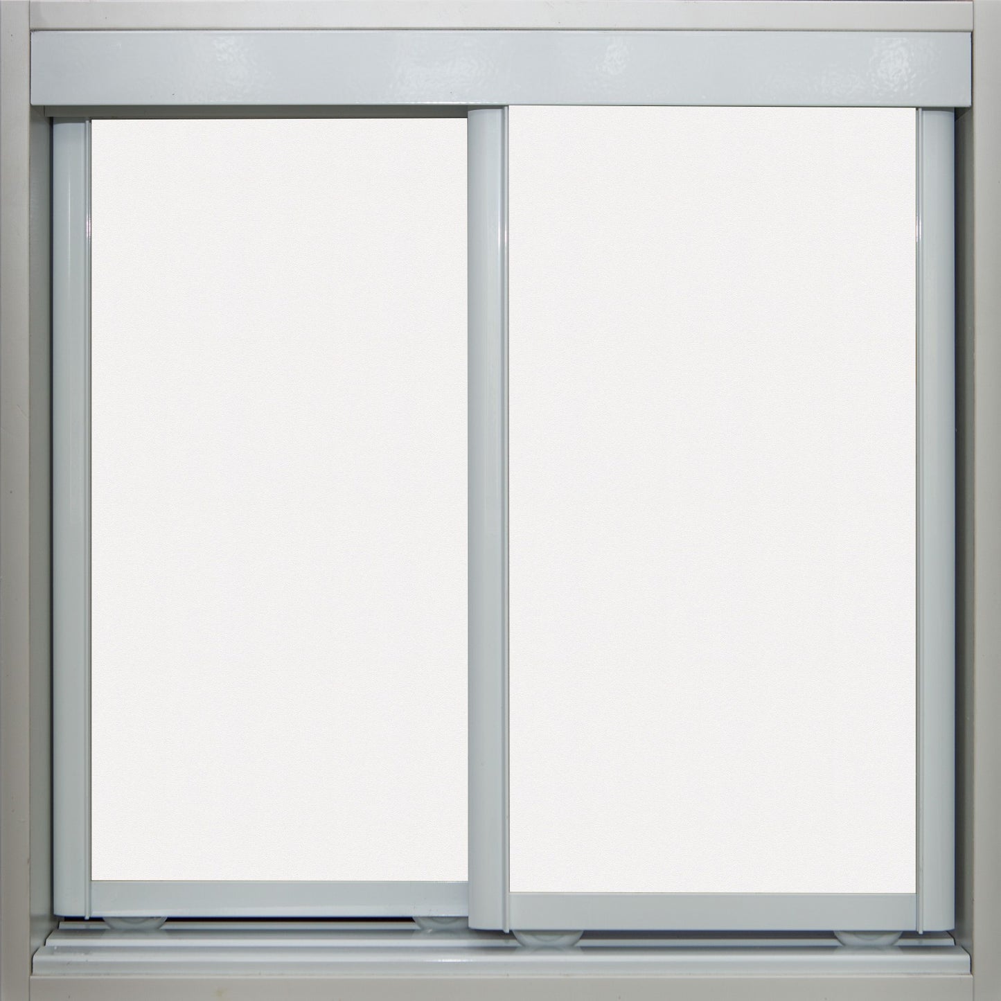 White Frame with White Vinyl - Sliding Wardrobe Doors